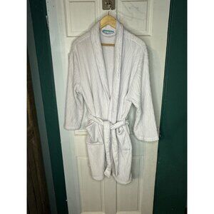 Waverly White Bathrobe With Belt - S/M - Feel Like a Fancy Ghost While Lounging!